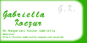 gabriella koczur business card